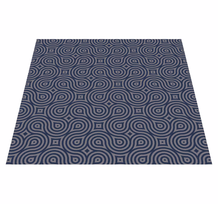Vinylmatta geometrisk blå geometriska former - Tenstickers