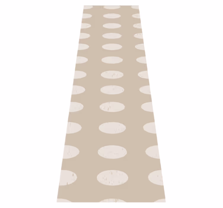 Vinylmatta geometrisk vit cirkelmönster - Tenstickers