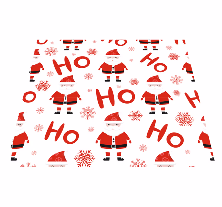 Vinylmatta jul tomte och hohoho-mönster - Tenstickers