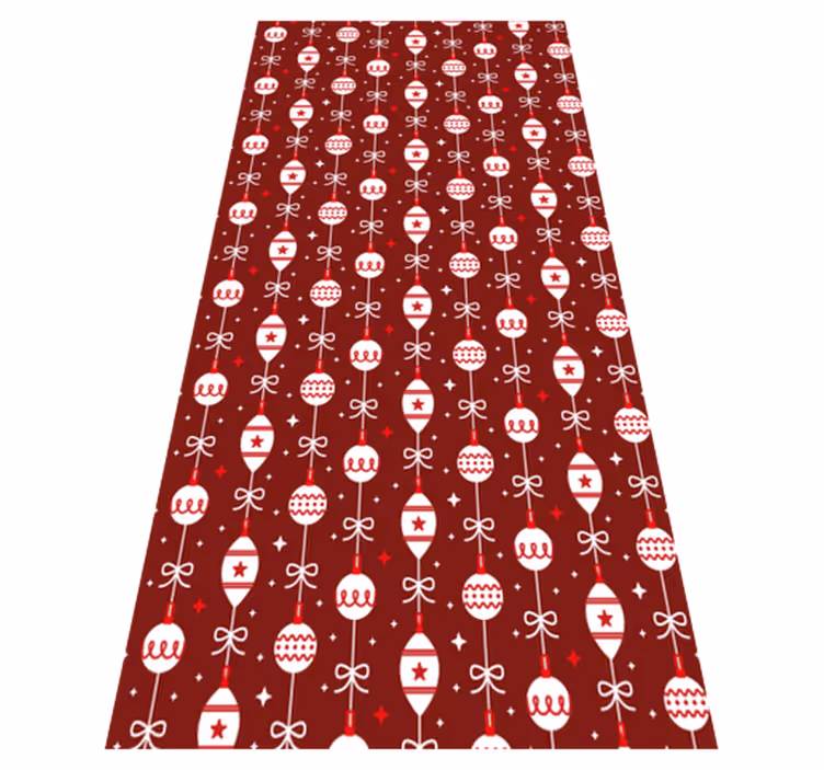 Vinylmatta jul julgranskulor - Tenstickers