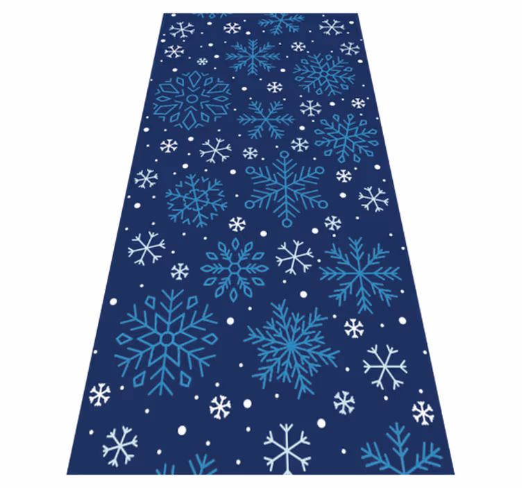 Vinylmatta jul snöflingor - Tenstickers