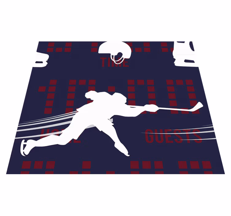 Vinylmatta sovrum hockeyspelare - Tenstickers