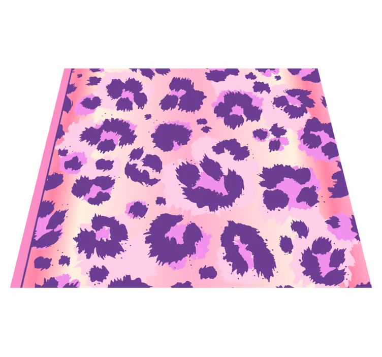 Vinylmatta sovrum rosa leopardpäls - Tenstickers