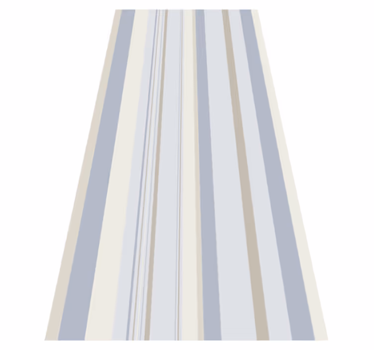 Vinylmatta sovrum 80-tals blå och beige ränder - Tenstickers