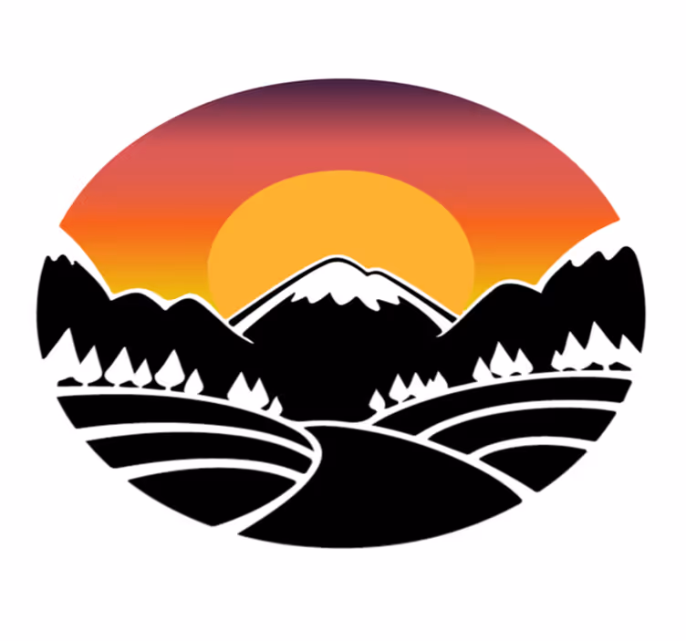 Vinylmatta natur fjäll och skog - Tenstickers
