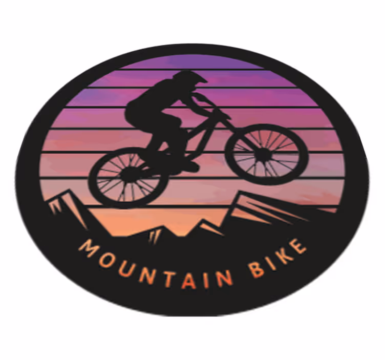 Vinylmatta natur för bergscyklist - Tenstickers