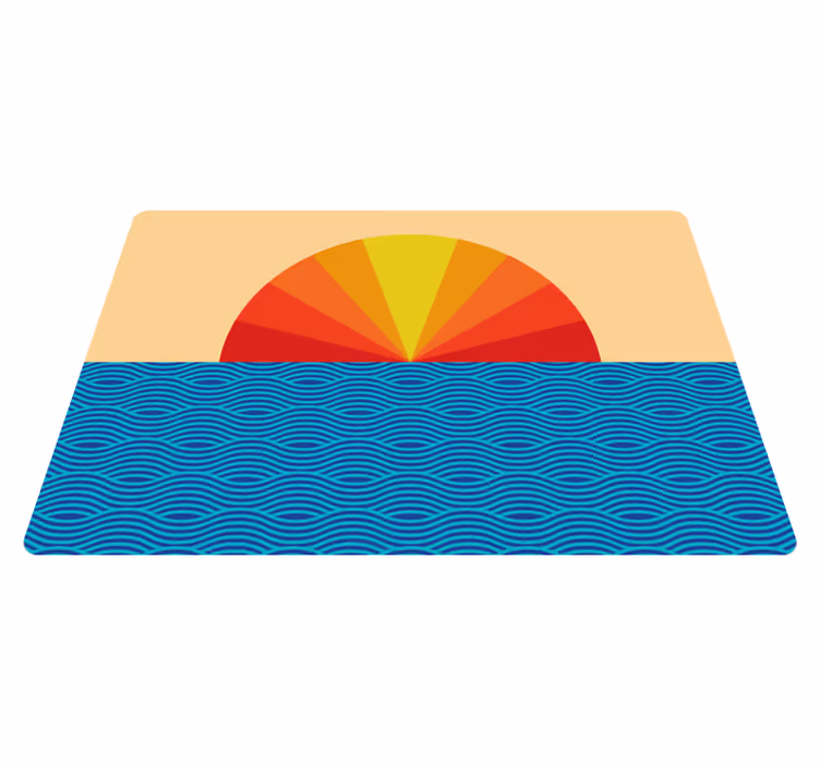 Vinylmatta natur vintage sunset laptop - Tenstickers