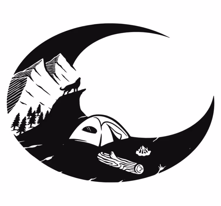 Vinylmatta natur fjällcampingmotiv - Tenstickers