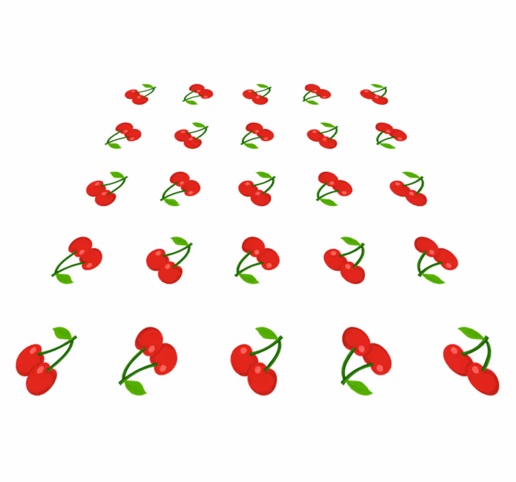 Vinylmatta natur körsbärsmönsterdesign - Tenstickers