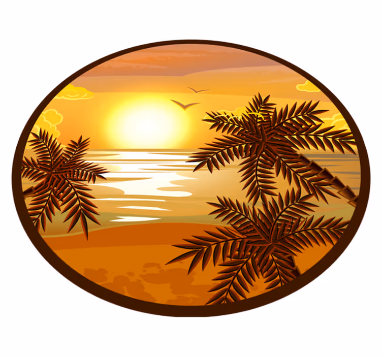 Vinylmatta natur serene solnedgång vy - Tenstickers