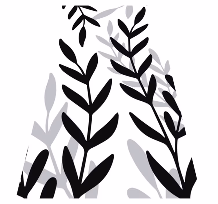 Vinylmatta blommor och växter i genomskinlig vinyl - Tenstickers
