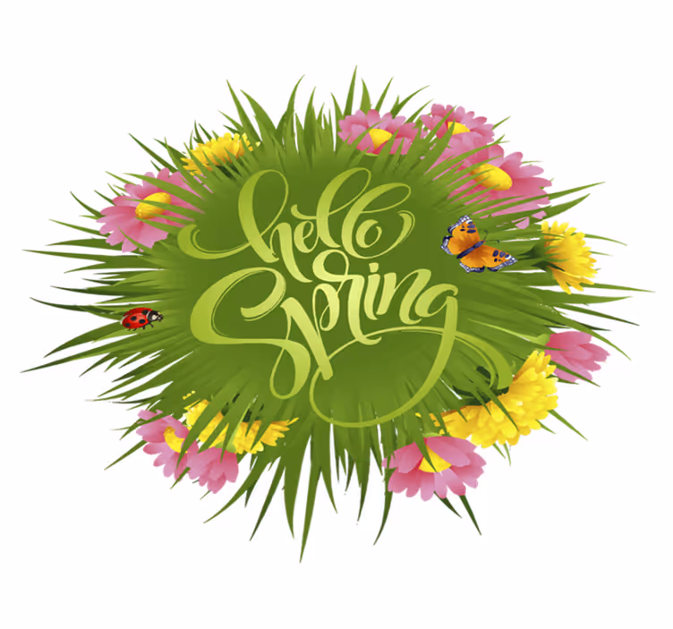 Vårfältsblommor vinylmatta blommor och växter - Tenstickers