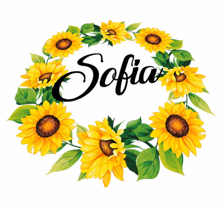 Vinylmatta blommor och växter sommarblomsterkrans - Tenstickers