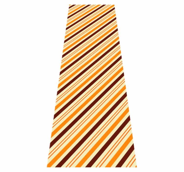 Vinylmatta sovrum retro orange och brun mönster - Tenstickers