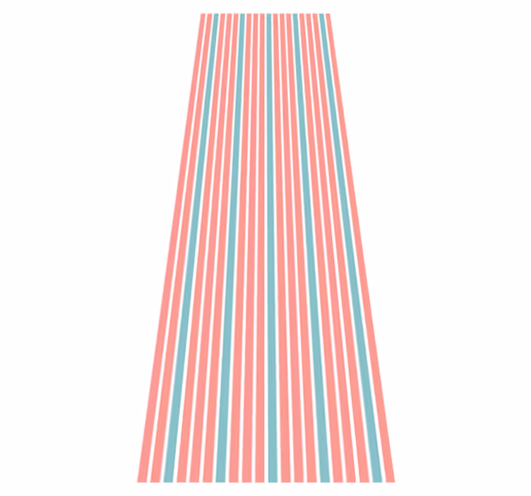 Vinylmatta sovrum retro blå och rosa diagonalmönster - Tenstickers