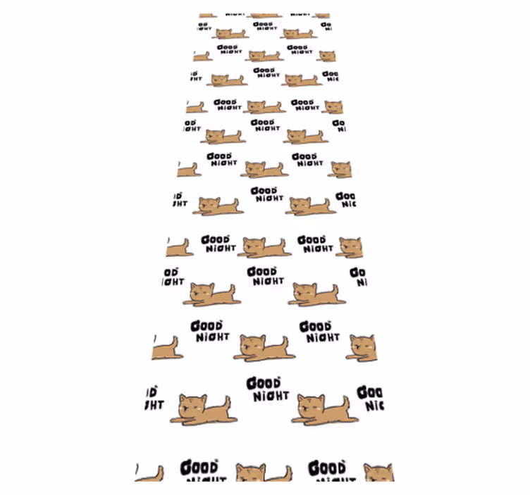 Vinylmatta sovrum söt hund som sover - Tenstickers