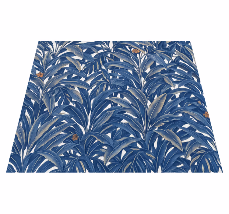 Vinylmatta sovrum lush indigo djungel - Tenstickers