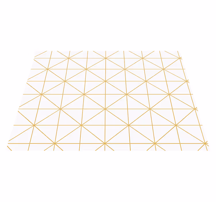 Vinylmatta sovrum guld geometrisk - Tenstickers