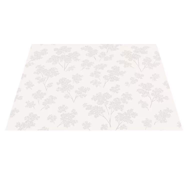 Vinylmatta sovrum enkla vita blommor - Tenstickers