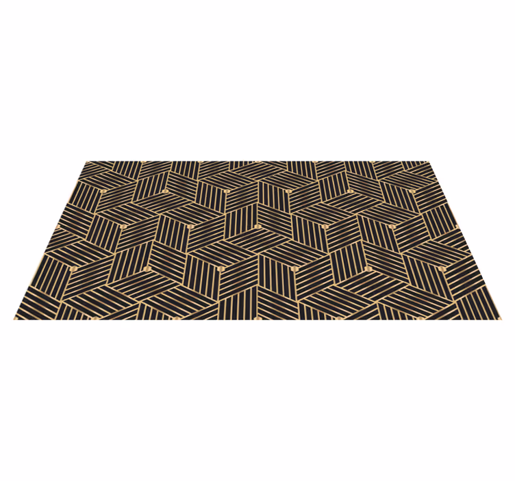 Vinylmatta geometrisk gyllene geometrisk dekormönster - Tenstickers