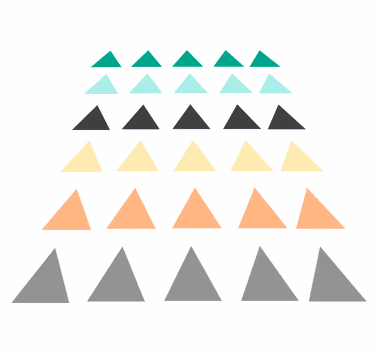 Vinylmatta geometrisk 30 små trianglar för baby - Tenstickers