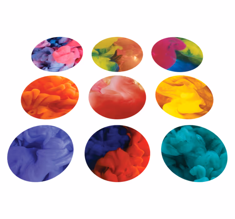 Vinylmatta geometrisk färgade rökstickers - Tenstickers