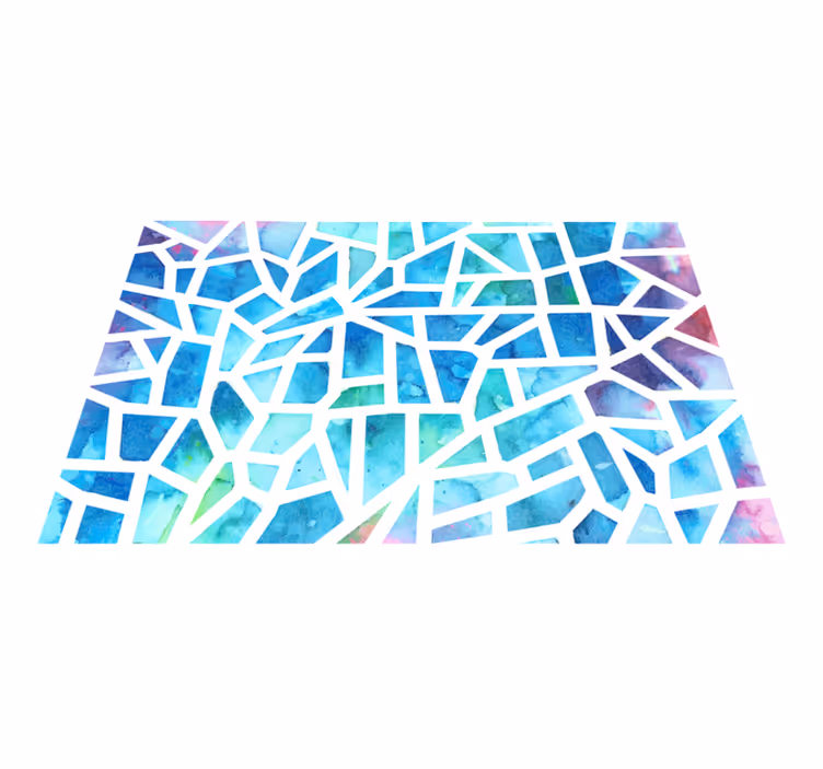 Vinylmatta geometrisk akvarelltriangel glas mosaik - Tenstickers