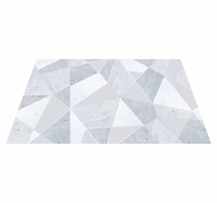 Vinylmatta geometrisk enkel grå triangelmarmor - Tenstickers