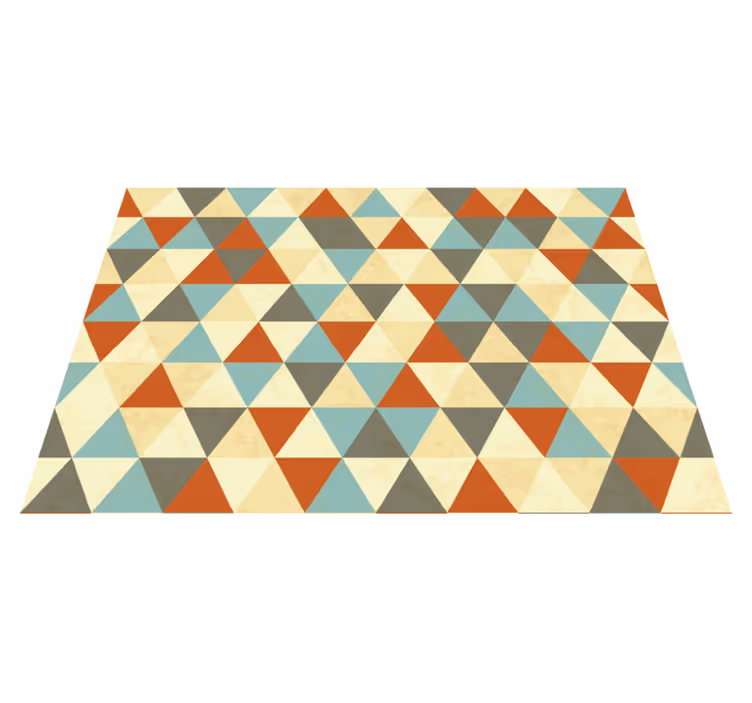 Vinylmatta geometrisk färgglada trianglar - Tenstickers