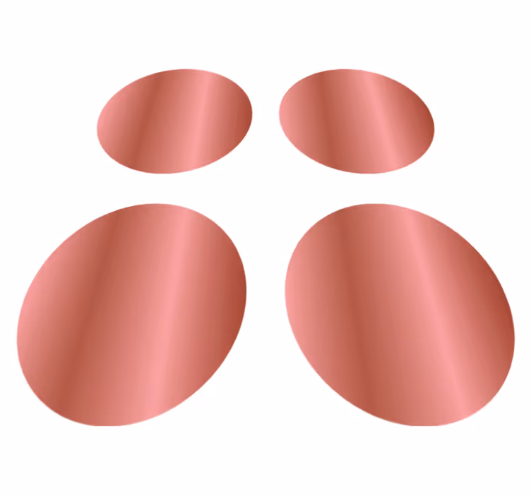 Vinylmatta geometrisk roséguld prickar - Tenstickers