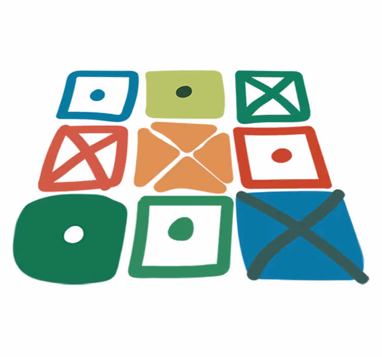 Vinylmatta geometrisk med olika rutdesign - Tenstickers