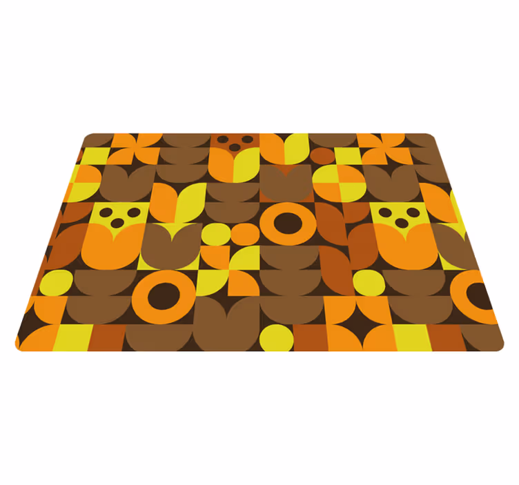 Vinylmatta geometrisk abstrakt 70-tals laptop - Tenstickers