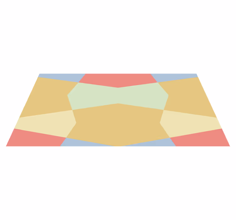 Vinylmatta geometrisk pastellfärgade block - Tenstickers