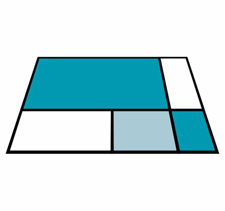 Vinylmatta geometrisk gröna kvadrater - Tenstickers
