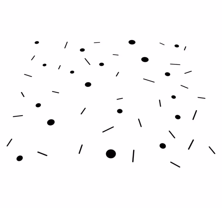 Vinylmatta geometrisk cirkel och linje konfetti - Tenstickers