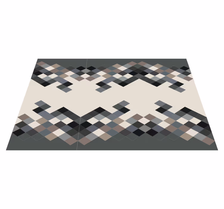 Vinylmatta geometrisk färgnyanser färgblock - Tenstickers