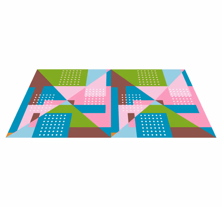 Vinylmatta geometrisk pastell geometriskt mönster - Tenstickers