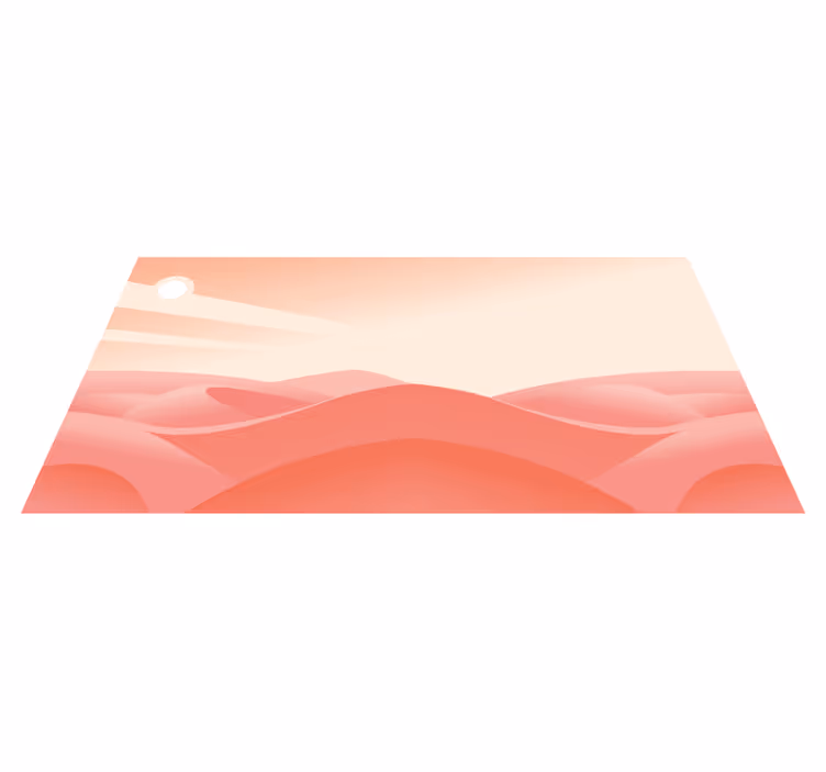 Vinylmatta geometrisk rosa öken - Tenstickers