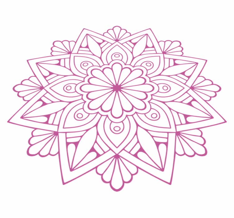 Vinylmatta geometrisk med utsökt botanisk element - Tenstickers