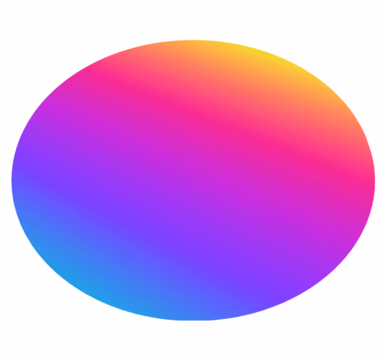 Vinylmatta geometrisk färgglad gradientcirkel - Tenstickers