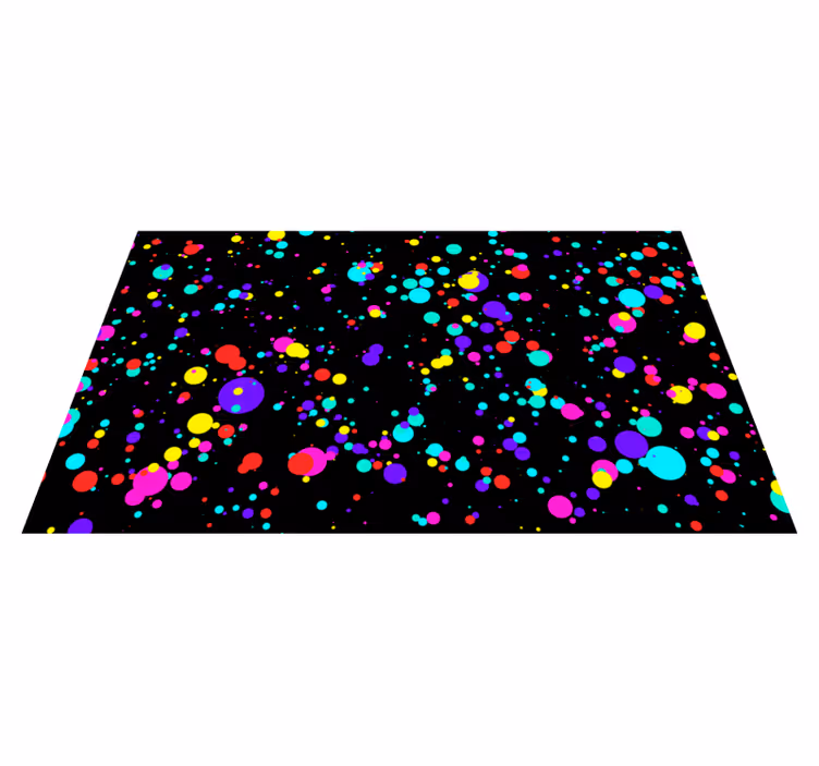 Vinylmatta geometrisk färgglada bubblor mönster - Tenstickers