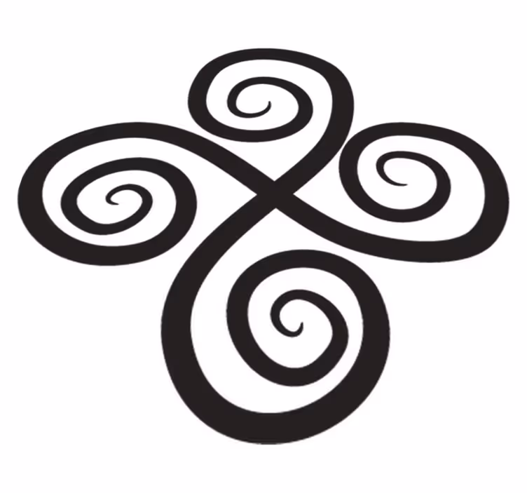 Vinylmatta geometrisk elegant snurr element - Tenstickers