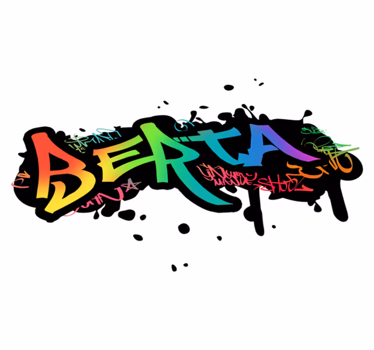 Vinylmatta barn personlig grafitti - Tenstickers