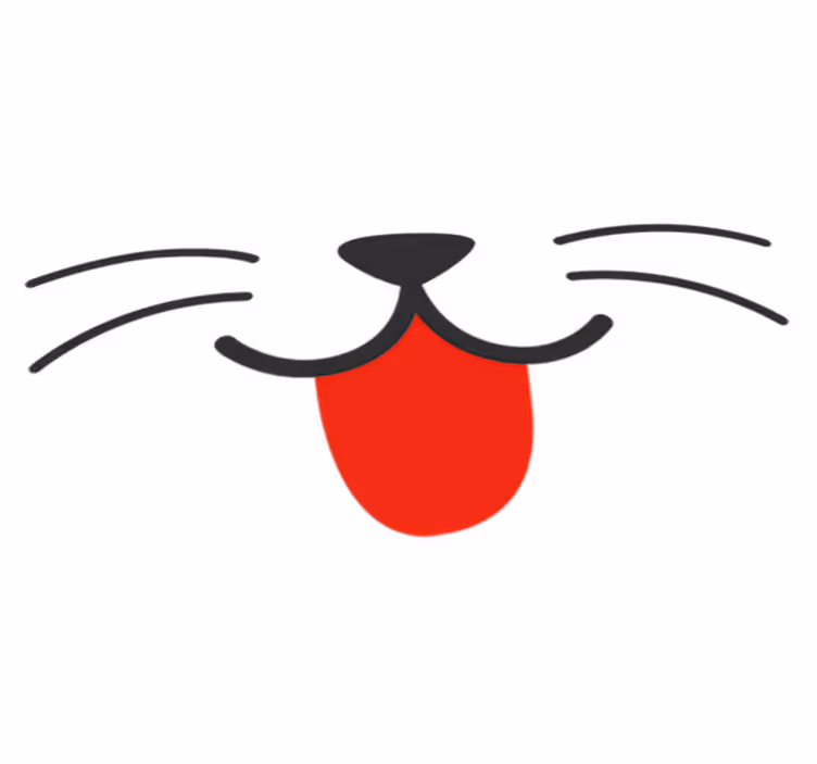 Vinylmatta barn kattens mun och näsa - Tenstickers