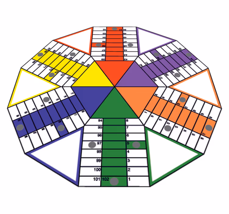 Vinylmatta barn geometrisk parchis klistermärke - Tenstickers