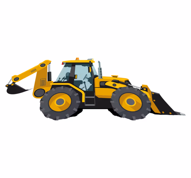 Vinylmatta barn realistisk traktor - Tenstickers