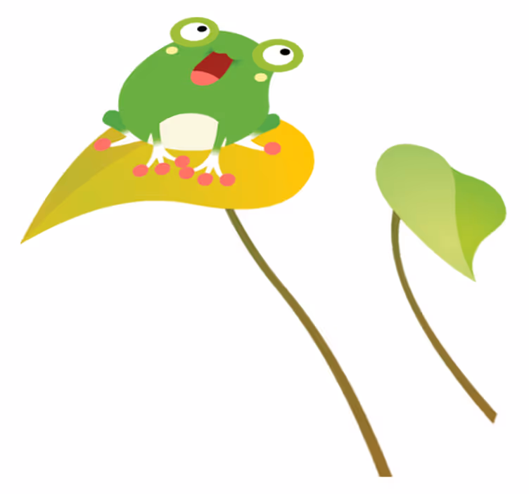 Vinylmatta barn sjungande groda - Tenstickers
