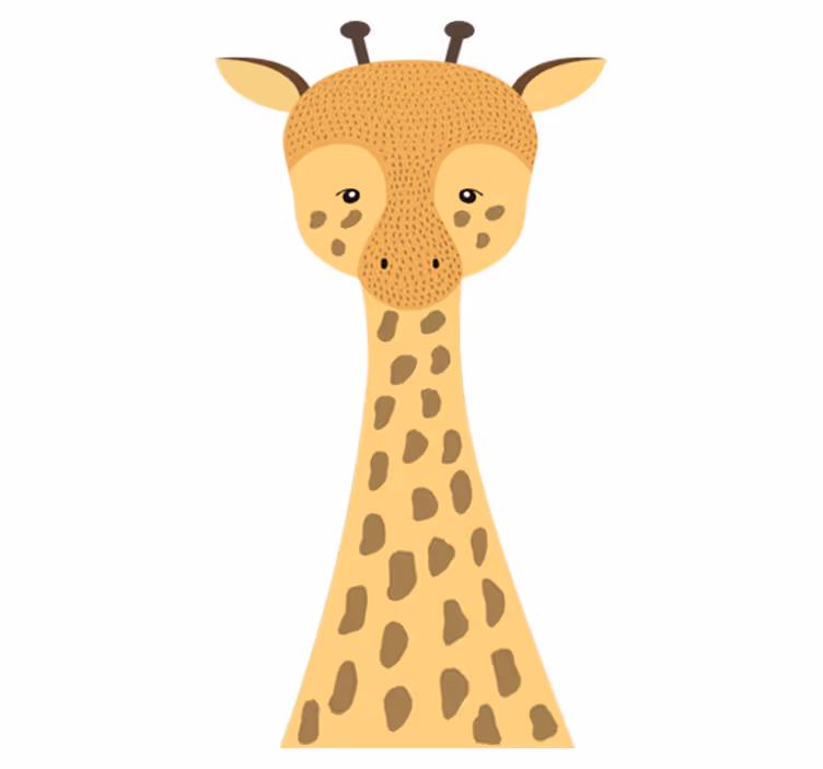 Vinylmatta barn giraffbaby mönster - Tenstickers