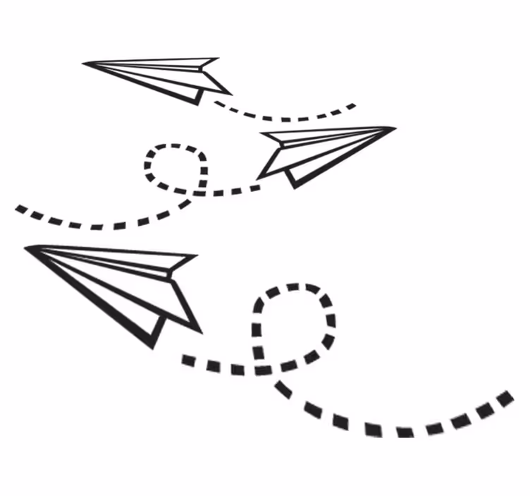 Vinylmatta spel dekorativa pappersfly - Tenstickers