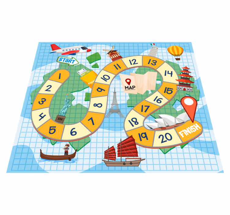 Vinylmatta spel spelbrädeskarta - Tenstickers